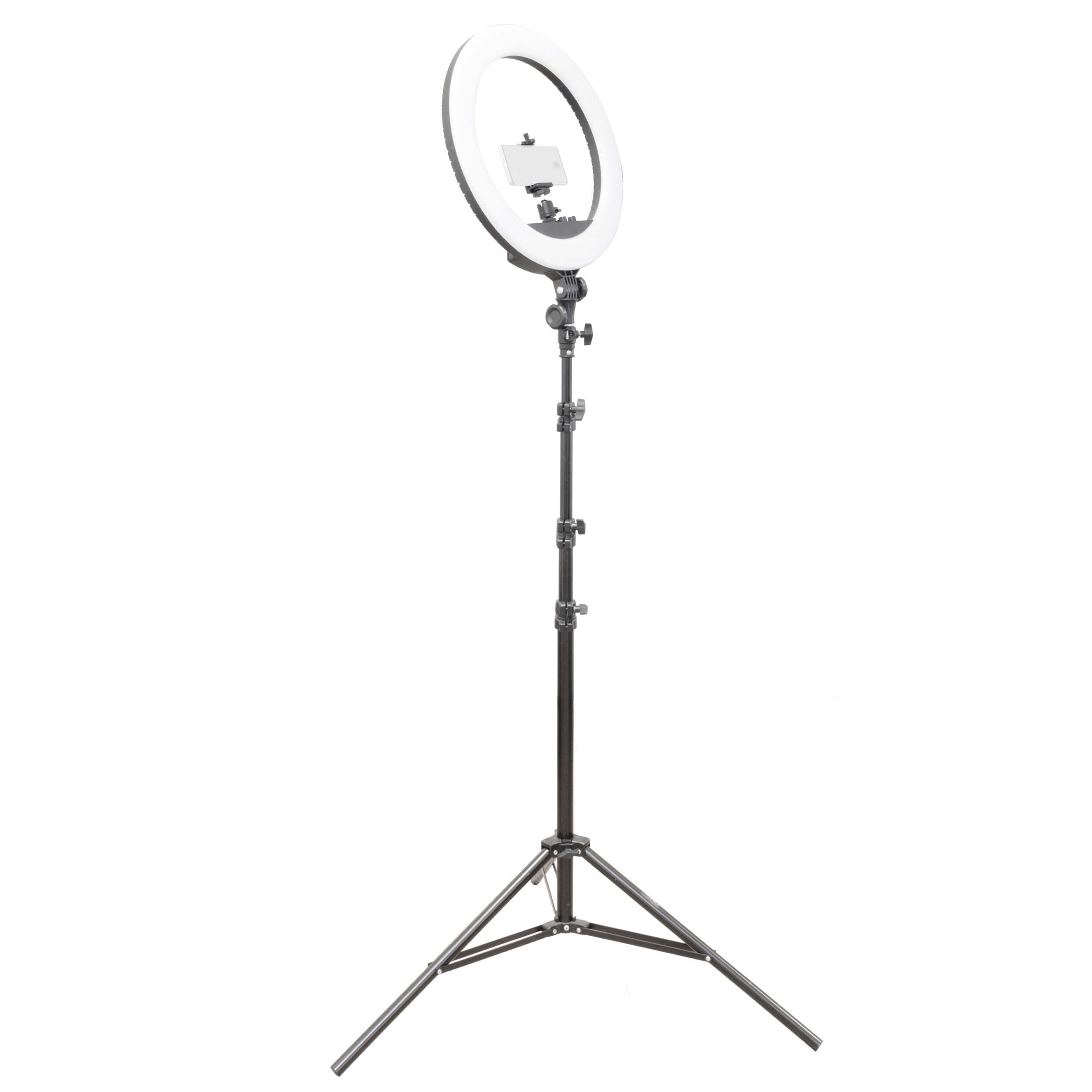 RICO240B MKII Professional Large LED Ring Light Stand with Phone Holder Kit - Perfect for YouTube, TikTok, Live Streaming & Photography