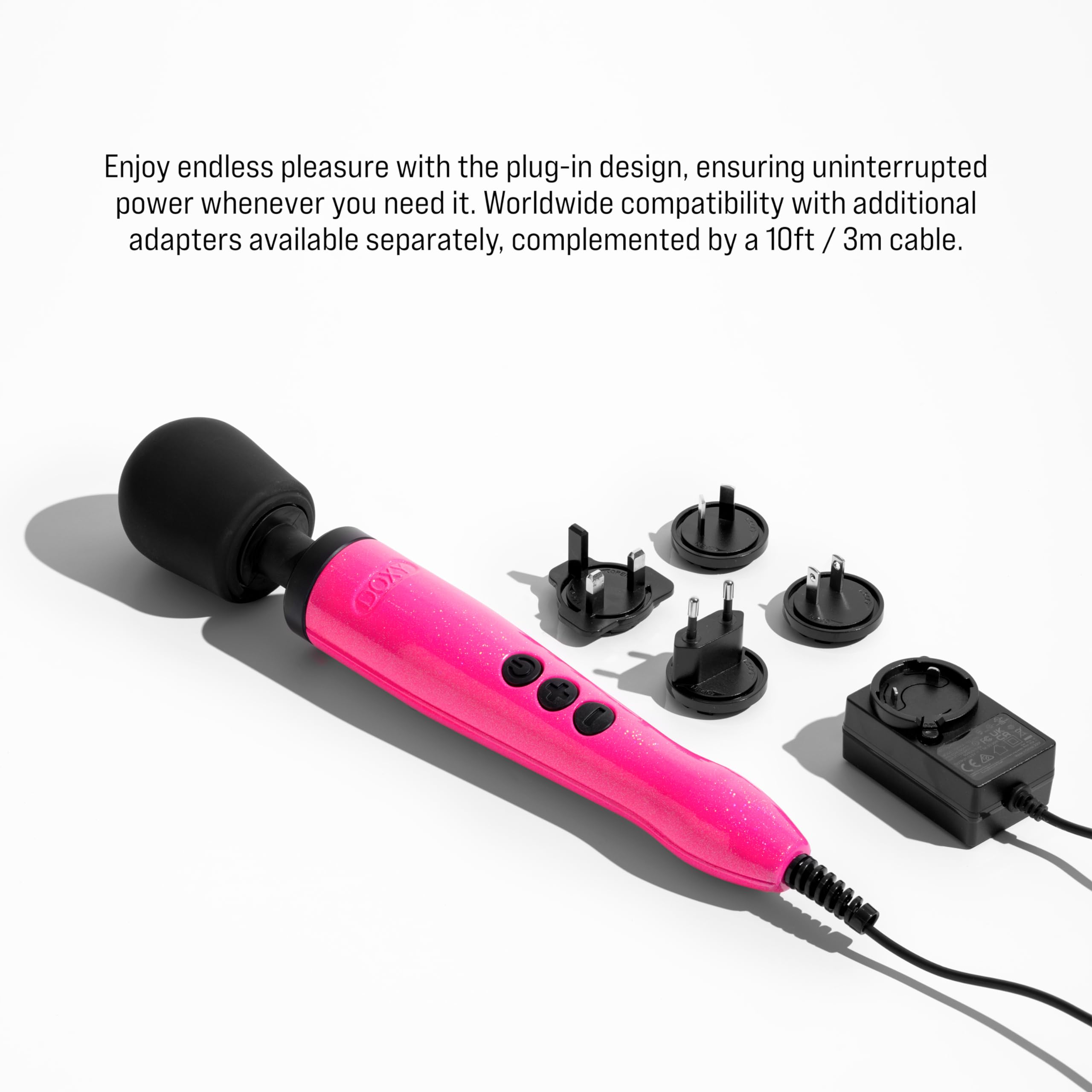 DOXY Deep Tissue Massager for Women - Rose Gold Wand Vibrator for Couples & Personal Use - Powerful Plug-in Adult Toy for Full Body & Sexual Pleasure - Perfect for Relaxation, Intimacy & Stress Relief