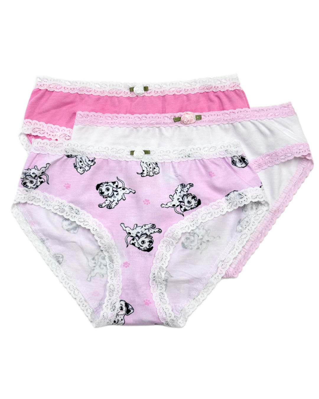 Dalmatian Print Women's Underwear 3-Pack - Soft Cotton Panties for Everyday Comfort, Workout & Lounge Wear