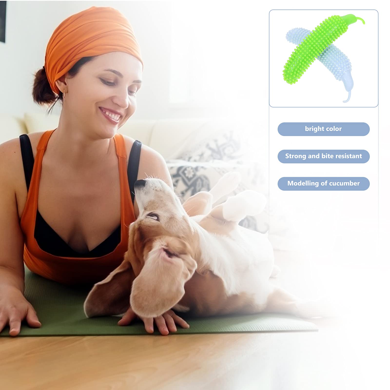 2Pcs Dog Teething Toys for Puppies - Funny Pet Chew Toys for Anxiety Relief & Dental Cleaning - Durable Puppy Supplies for Small & Medium Dogs - Perfect for Training, Playtime & Stress Relief