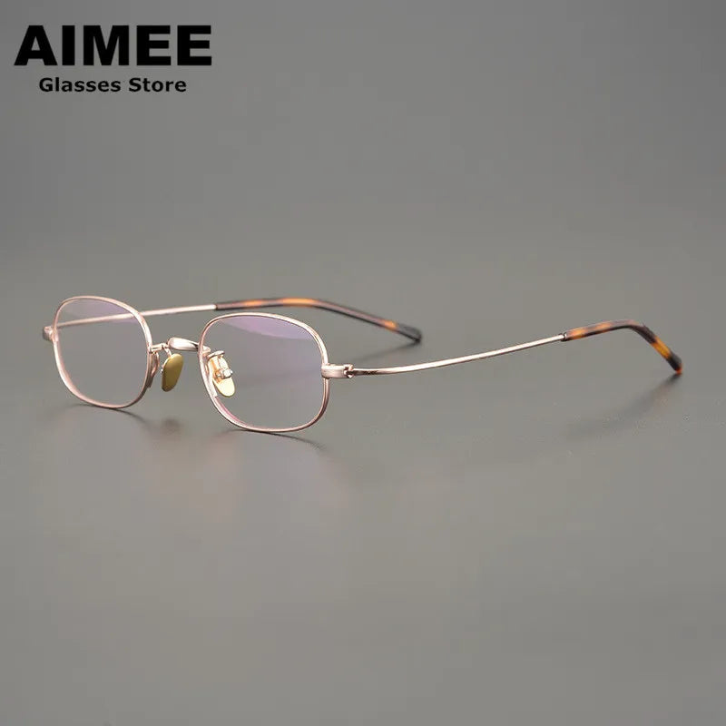 Unisex Titanium Square Oval Eyeglasses 6119 - Lightweight & Durable Full Rim Frames for Men & Women - Perfect for Work, Reading & Everyday Wear