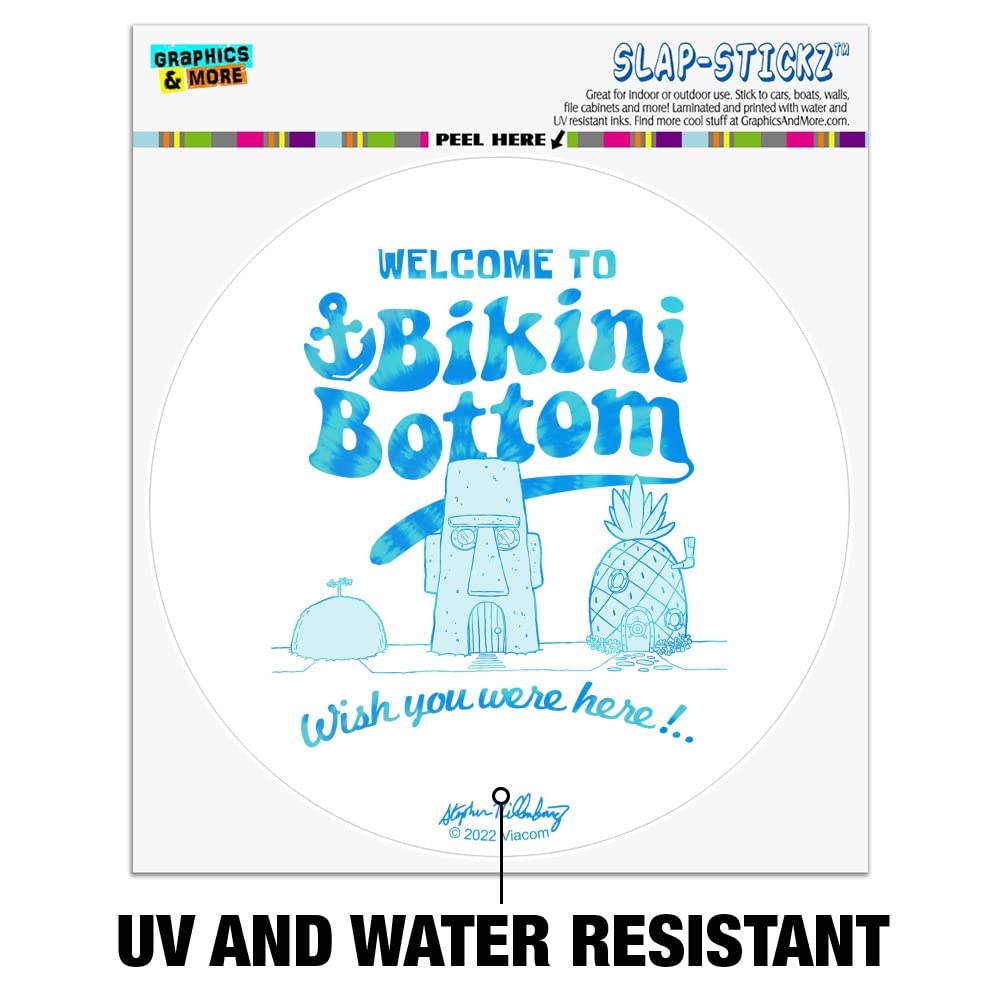 Spongebob Bikini Bottom Welcome Car Window Decal - Funny Cartoon Bumper Sticker for Cars, Trucks & Windows - Perfect for Fans, Gifts & Automotive Decor