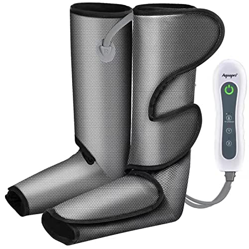 Slabway Rechargeable Air Compression Leg Massager for Circulation & Restless Legs Syndrome Relief - Foot & Calf Massage Machine with Adjustable Pressure - Perfect Gift for Women & Men - Use at Home/Office/Travel