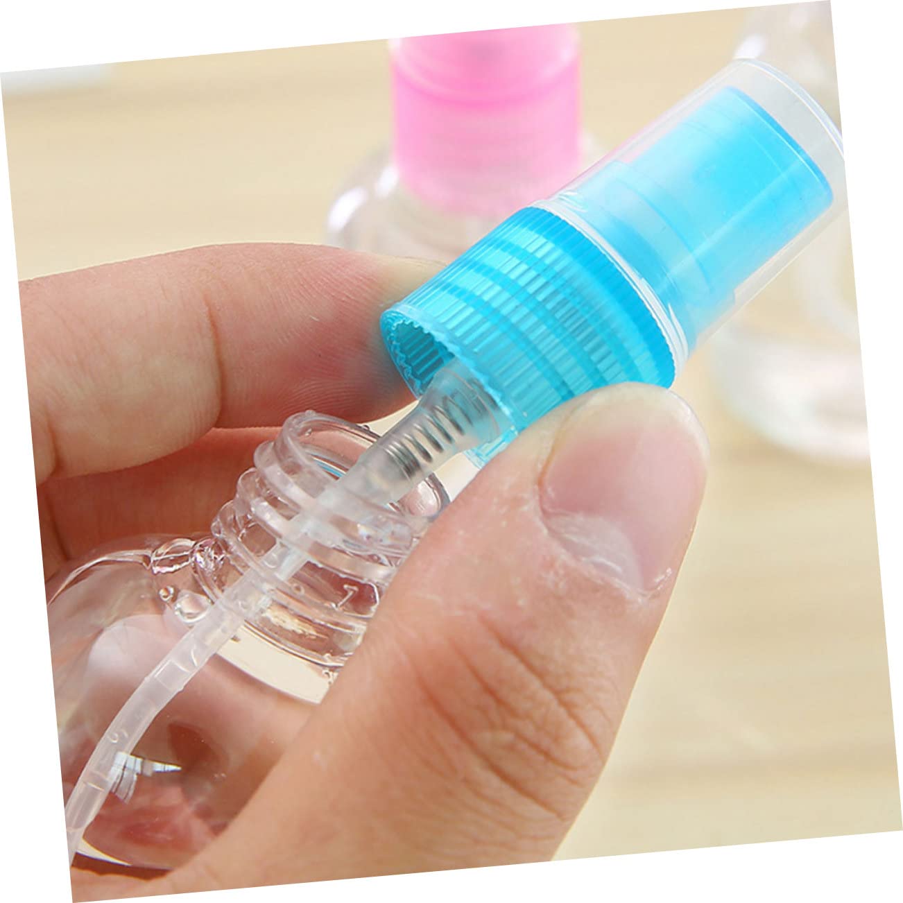 FOMIYES 5-Pack Refillable Fine Mist Spray Bottles for Makeup, Travel & Skincare - Portable Small Water Sprayer for Face, Hair & Liquid Refills - Perfect for Travel, Salon & Home Use