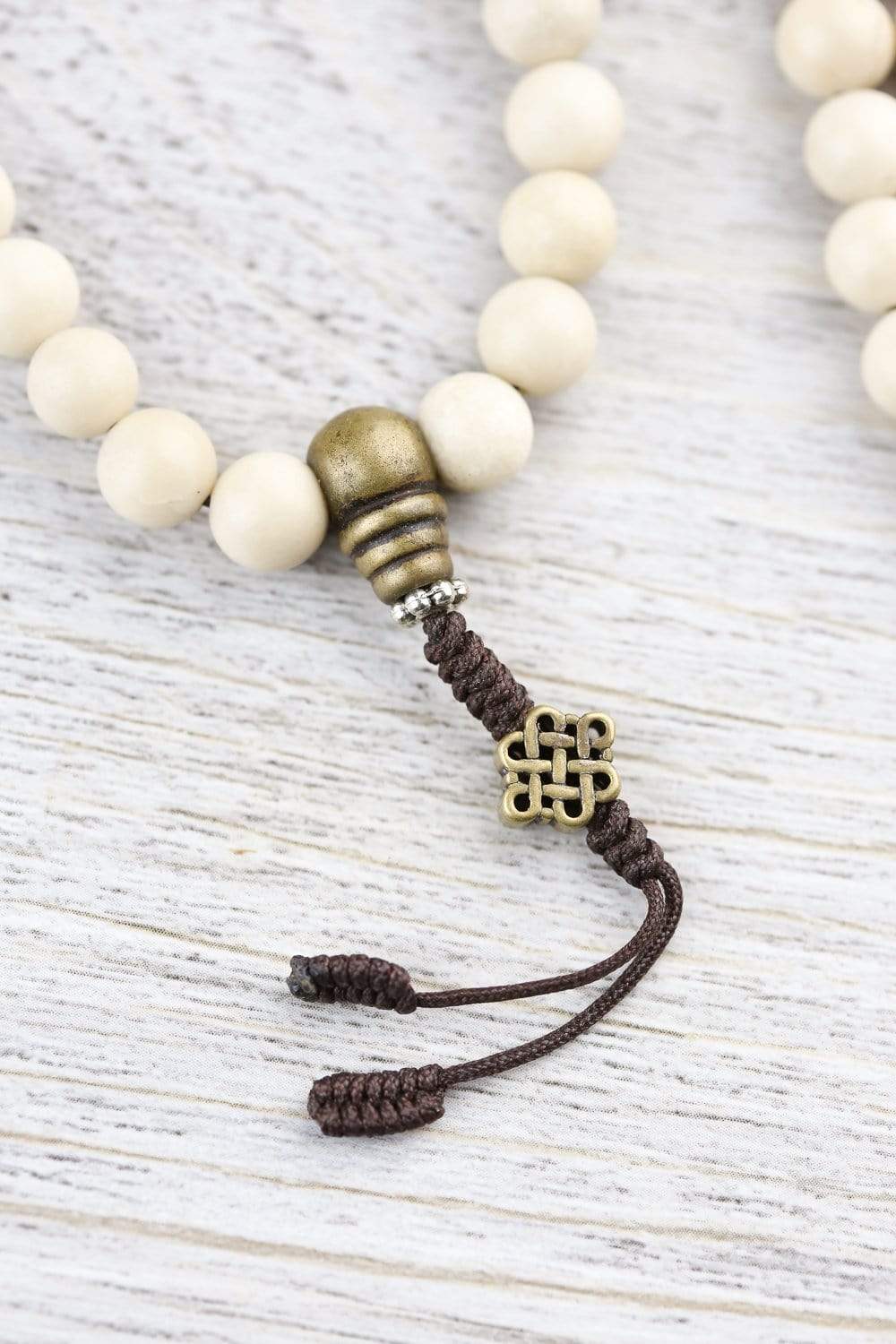 Guiding Fossil Jasper Mala Beads - Natural Healing Stone Meditation Bracelet for Stress Relief & Spiritual Balance | Perfect for Yoga, Mindfulness & Chakra Cleansing