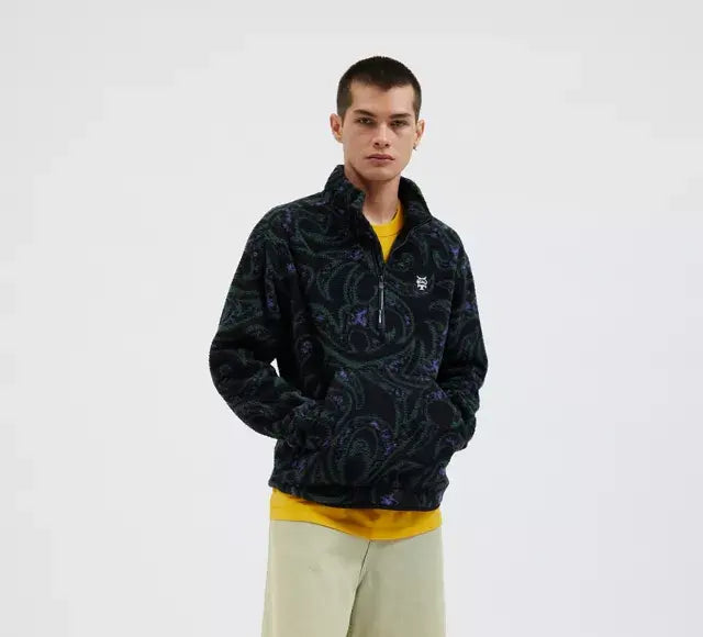 Quiksilver Men's Mercury Sherpa Hoodie - Warm Fleece-Lined Kangaroo Pocket Jacket for Outdoor Activities & Casual Wear