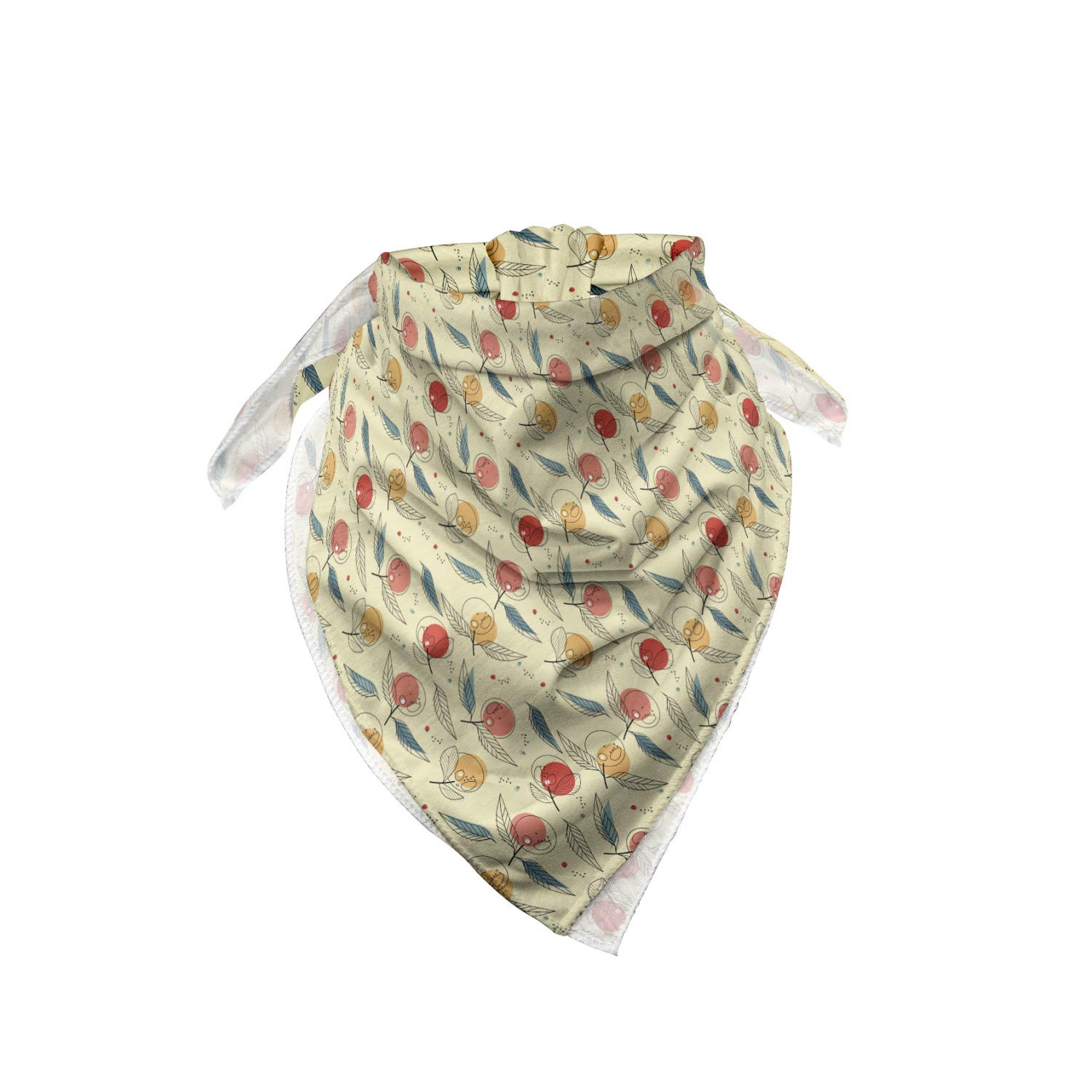 Ambesonne Fruit Bandana - Fresh Tangerines with Leaves Design, Unisex Head Scarf & Neck Tie for Men Women - Perfect for Outdoor Activities, Hiking, Beach & Summer Fashion