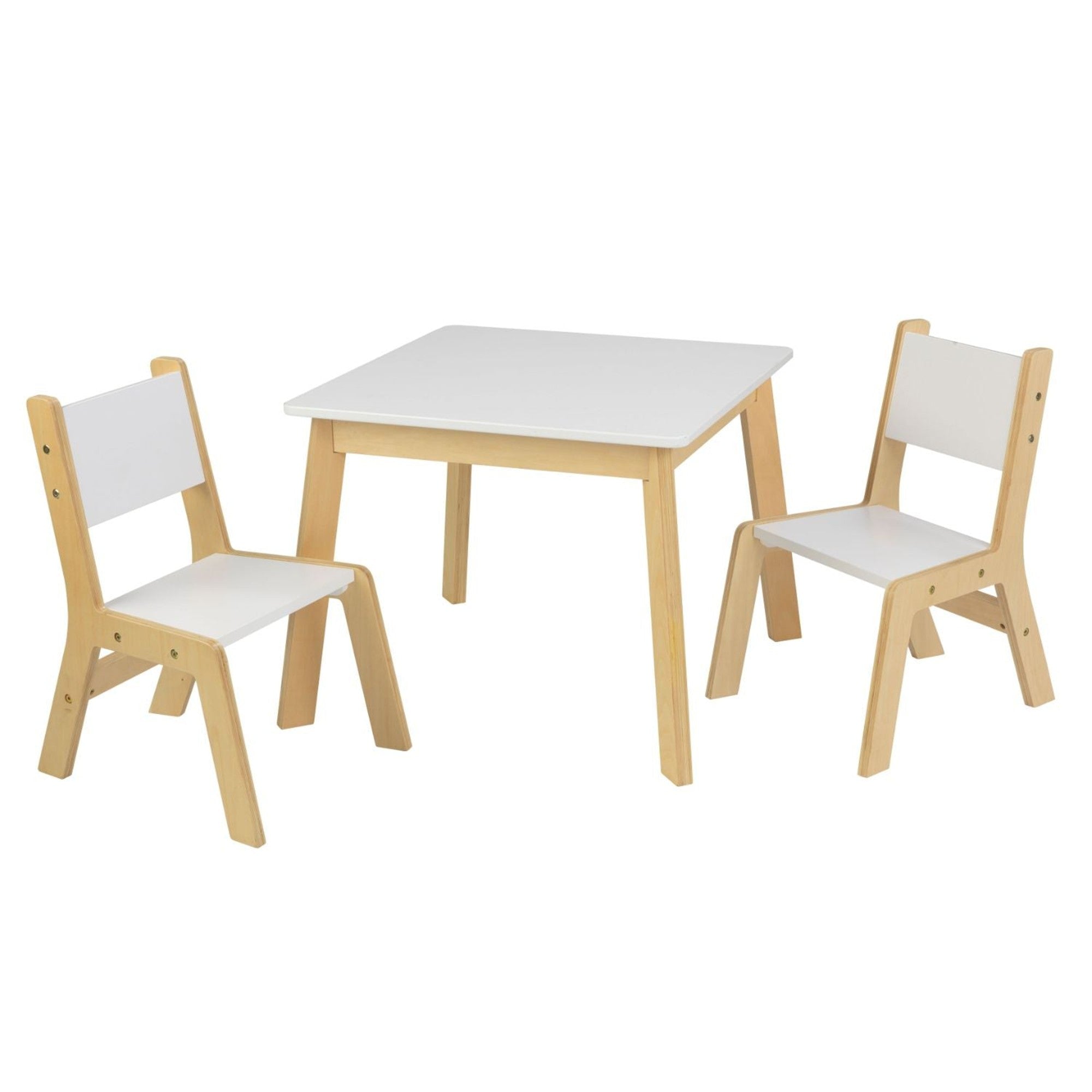 KidKraft Modern Kids Table and Chair Set - Wooden Play Table with 2 Chairs for Toddlers, Perfect for Arts & Crafts, Snack Time, and Learning Activities - Ideal for Playroom, Classroom, or Daycare