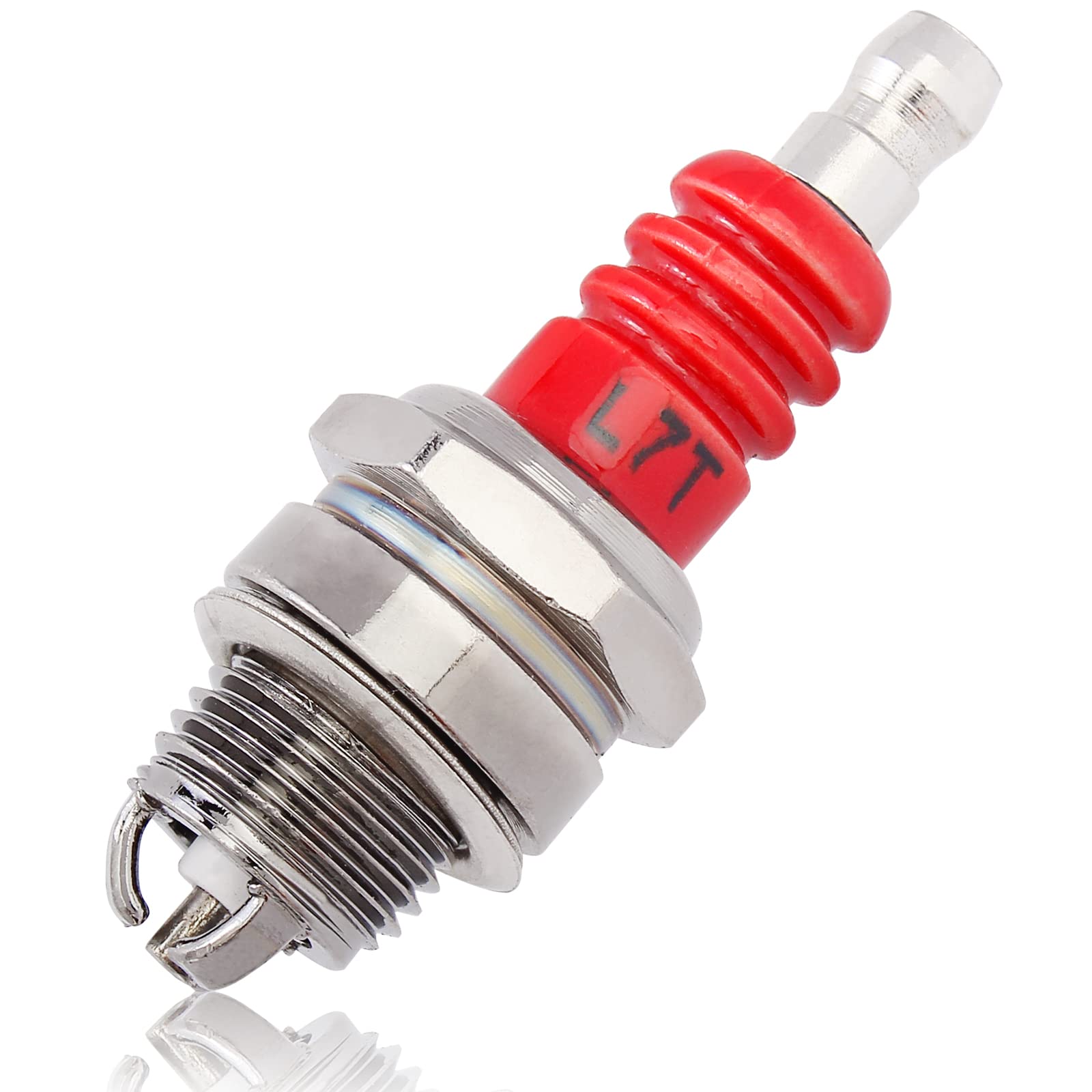 5Pcs L7T 3 Electrode Spark Plugs for 33cc 43cc 47cc 49cc 2-Stroke Engines - Compatible with Mini Pocket Bikes, ATVs, Quads, Scooters, Trimmers, Blowers, Chainsaws, Brushcutters, Lawn Mowers - Perfect for Echo, Wacker & More Small Engine Power Tools