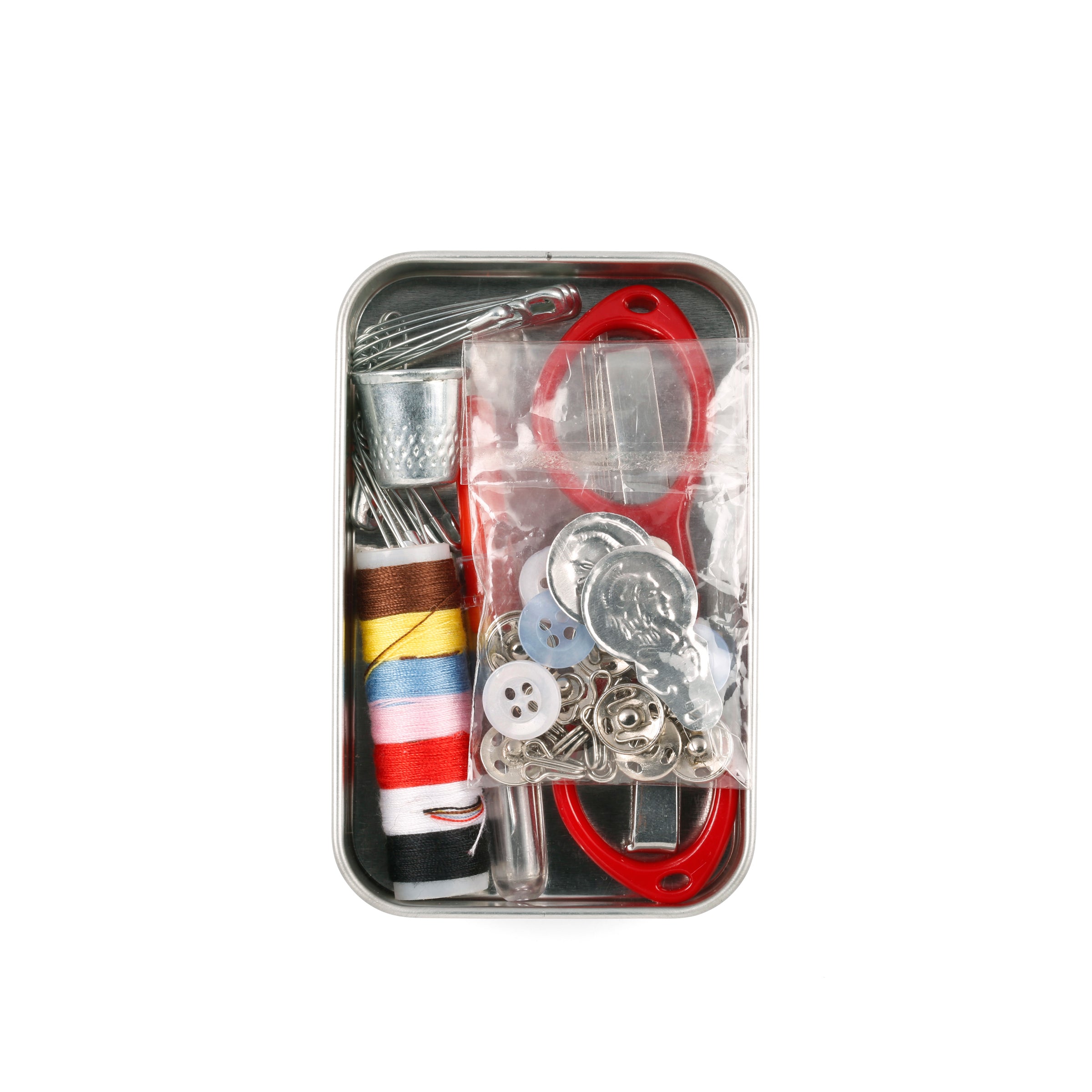 Portable Emergency Sewing Kit with Thread, Needles & Buttons - Compact Travel Sewing Supplies for Quick Clothing Repairs at Home, Office or On The Go