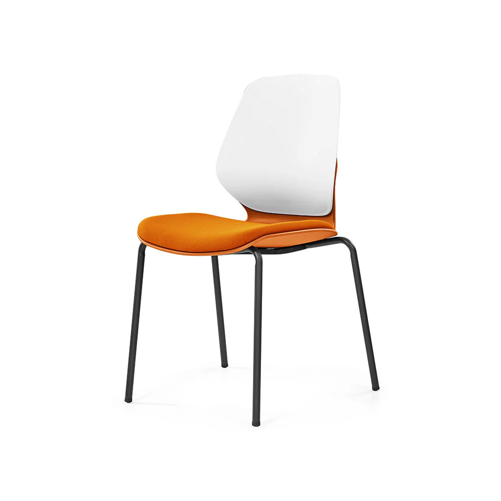 KALEIDO 4 Leg Steel Chair - Heavy Duty Metal Dining Chair for Kitchen, Restaurant, Office & Outdoor Use