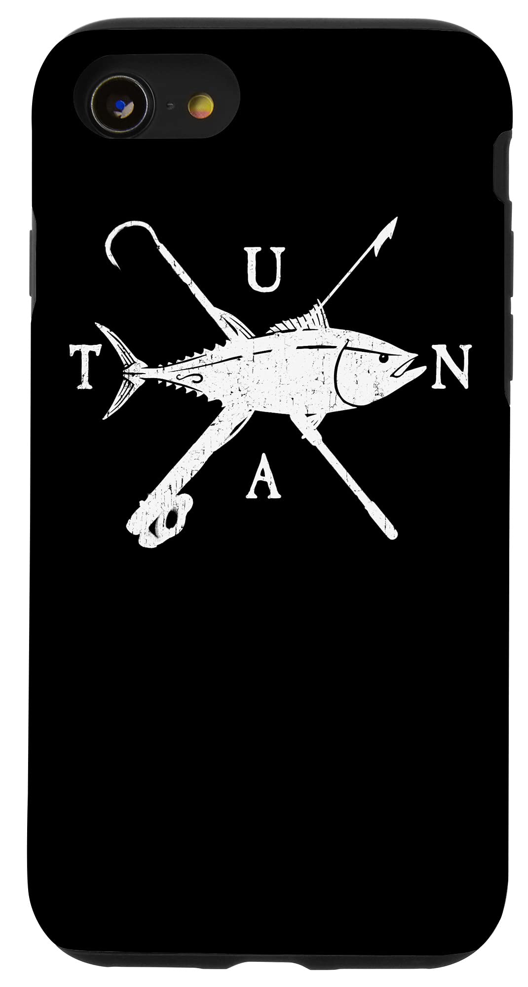 iPhone SE (2020) / 7 / 8 Tuna Fishing Logo Harpoon and Gaff Fishermen Case - Durable Protective Phone Cover for Anglers and Fishing Enthusiasts | Perfect for Deep Sea Fishing Trips and Outdoor Adventures