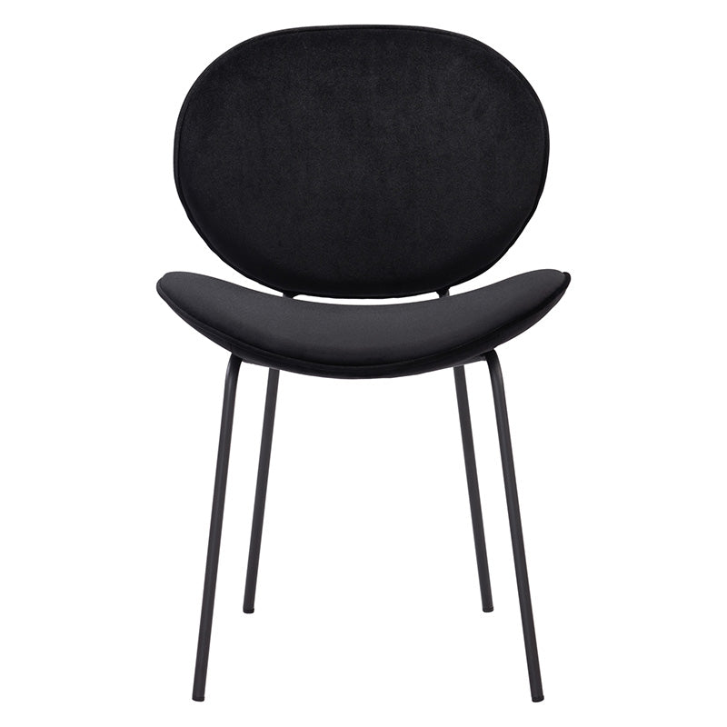 Luxury Black Velvet Dining Chair - Modern Upholstered Kitchen & Dining Room Furniture for Home Decor | Perfect for Formal Dining, Breakfast Nook & Small Spaces