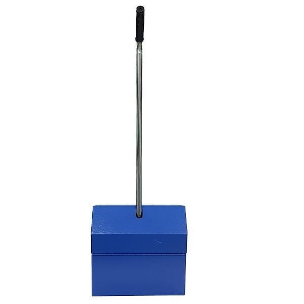 Stainless Steel Upright Lobby Dustpan with Broom - Heavy Duty Commercial Cleaning Tool for Office, Hotel, and Restaurant Floors