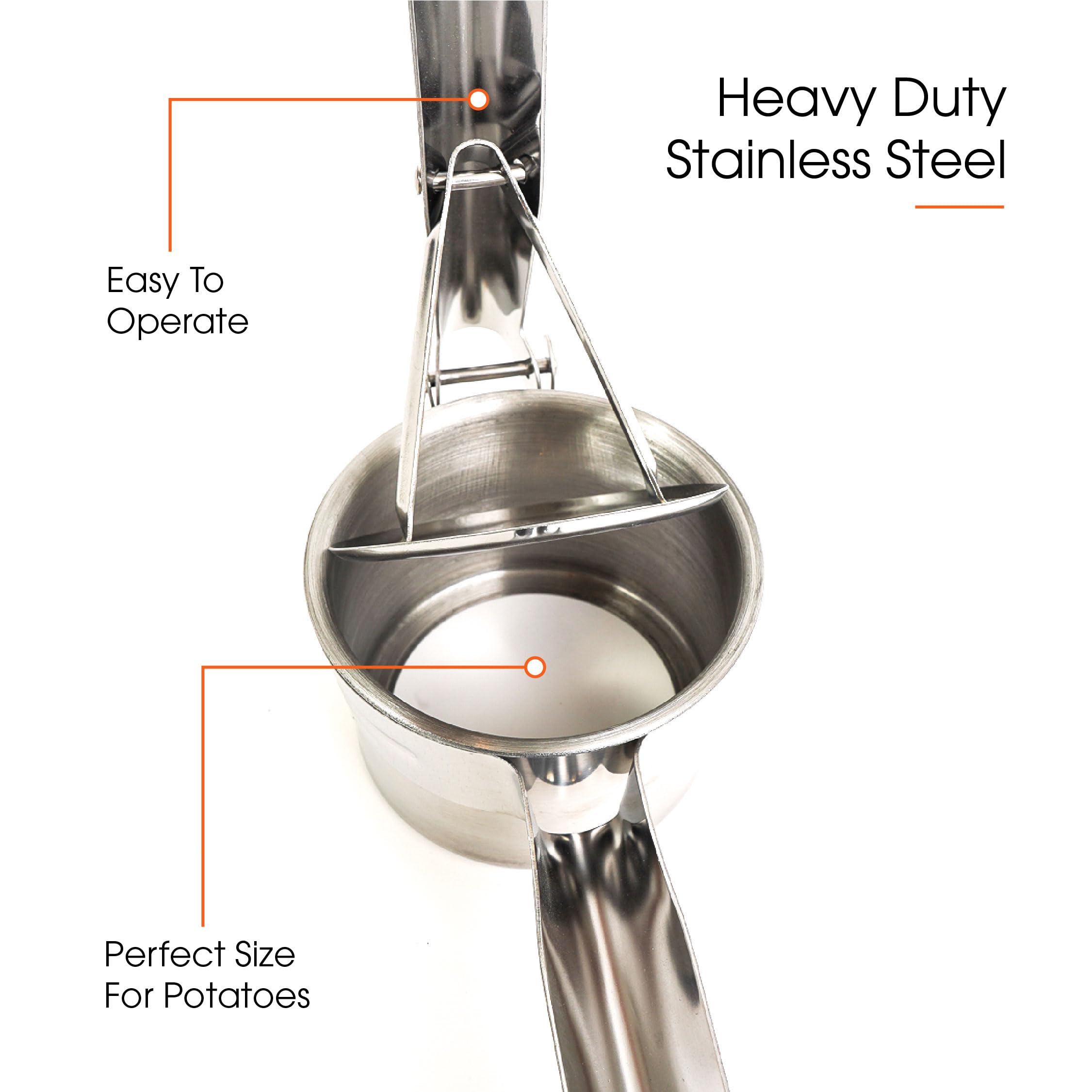 Premium Potato Ricer with Stainless Steel Peeler & 3 Interchangeable Discs - 15 oz Heavy Duty Potato Masher for Perfect Mashed Potatoes | Ideal for Home Kitchens, Restaurants & Meal Prep | Durable Kitchen Gadget by Savver
