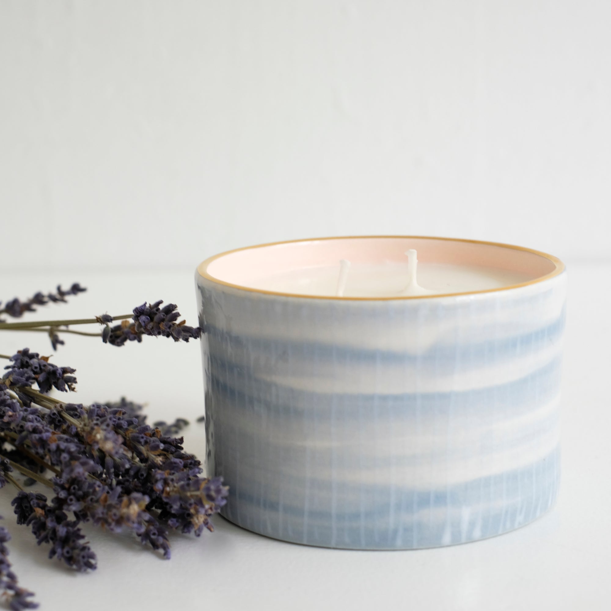 Premium White Tea & Lavender Scented Candle - Relaxing Aromatherapy for Home, Spa, and Meditation | Long-Lasting Soy Wax Candle for Stress Relief & Ambiance