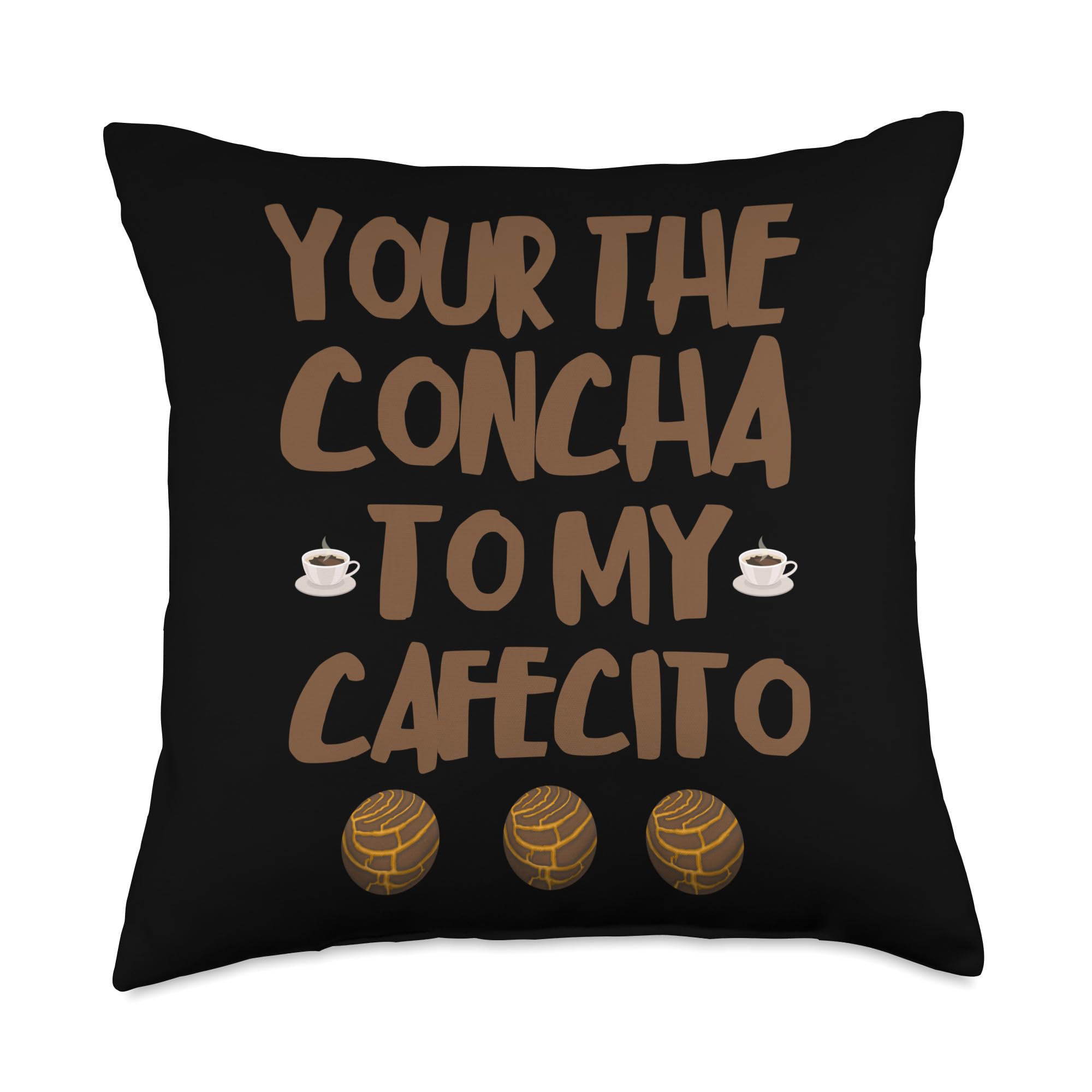 Concha Bread Throw Pillow - Adorable Mexican Sweet Bread Design - Perfect for Home Decor, Sofa Couch & Latino Culture Enthusiasts