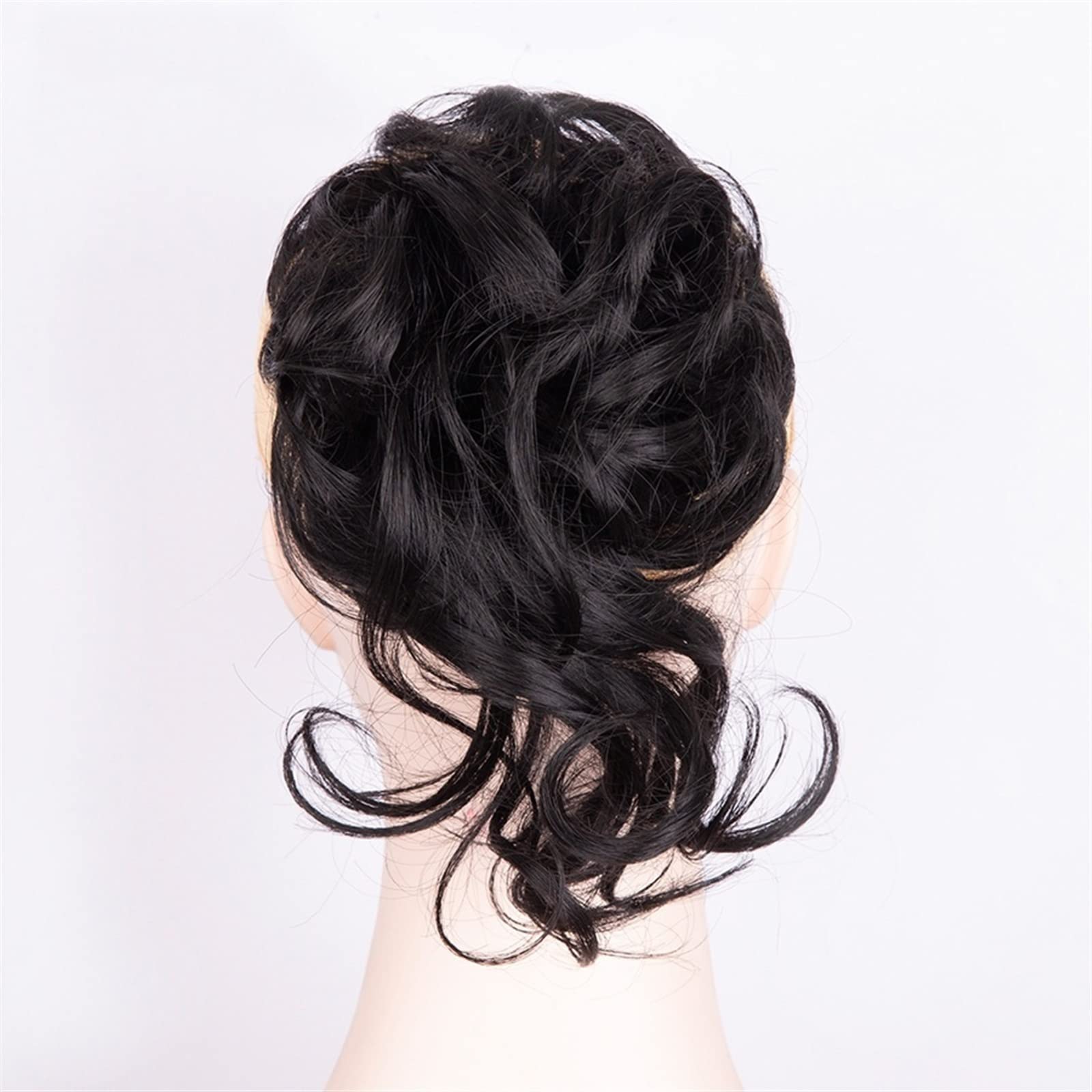 Clip in Claw Chignon Hair Piece - Long Wavy Tousled Updo Ponytail Extension with Elastic Bands - Messy Bun Scrunchle for Women - Perfect for Parties, Weddings & Everyday Styling (Choose Your Color)