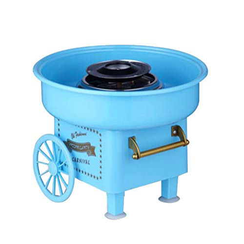 Electric Cotton Candy Machine for Kids - Portable Trolley Style Sugar Floss Maker with 2 Speed Settings (Blue) | Perfect for Birthday Parties, Carnival Events & Home Treats
