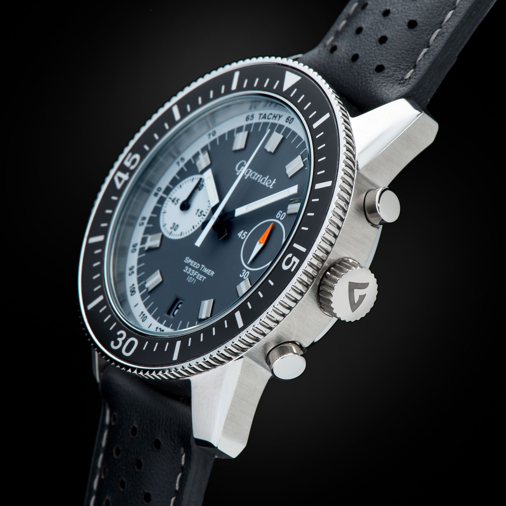 Gigandet Speed Timer Men's Analog Quartz Chronograph Watch - Gray & Black (G7-003) | Perfect for Business, Casual & Sports Wear