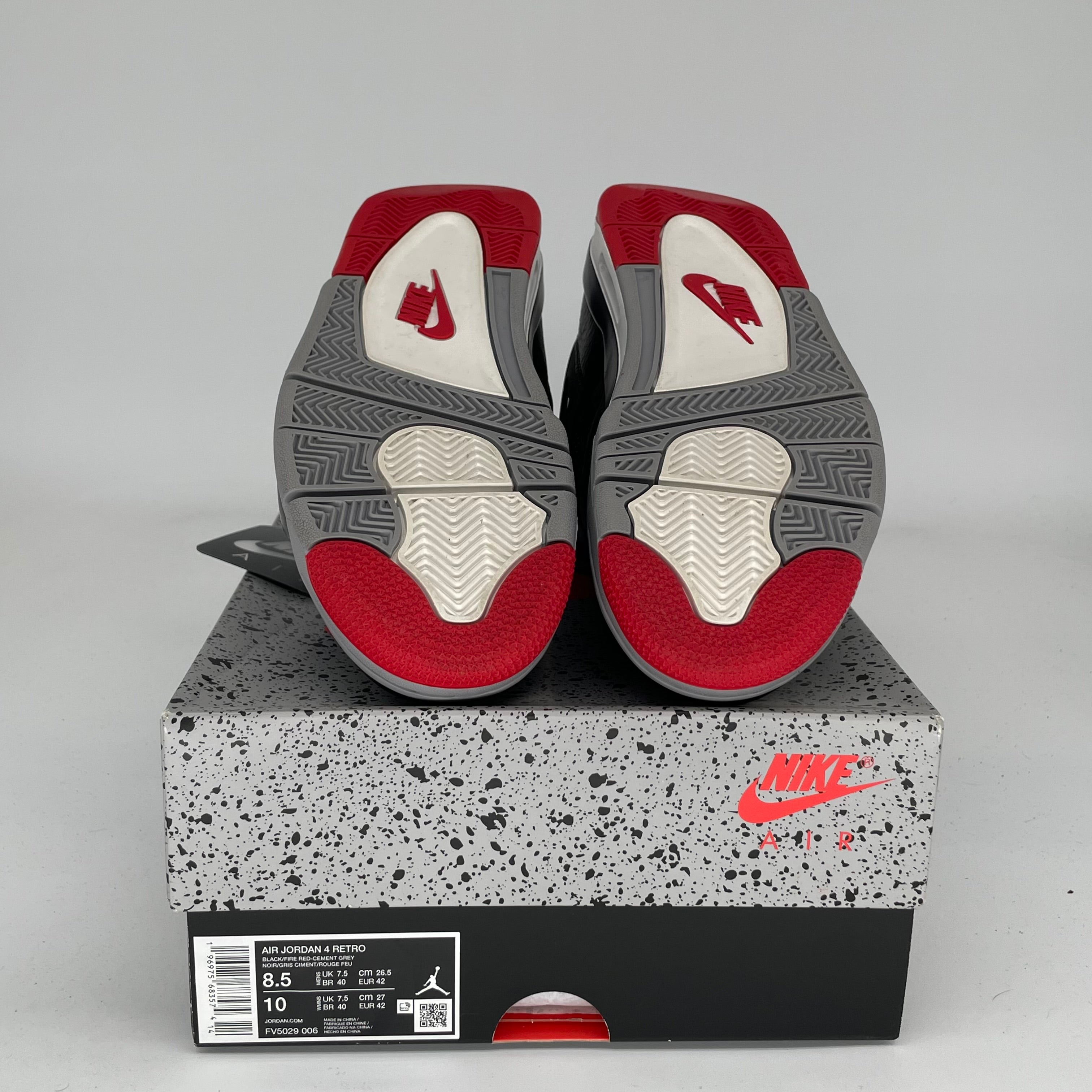 AIR JORDAN 4 BRED REIMAGINED Men's Basketball Shoes Size 8.5 FV5029-006 - Retro Sneakers for Streetwear & Basketball Performance
