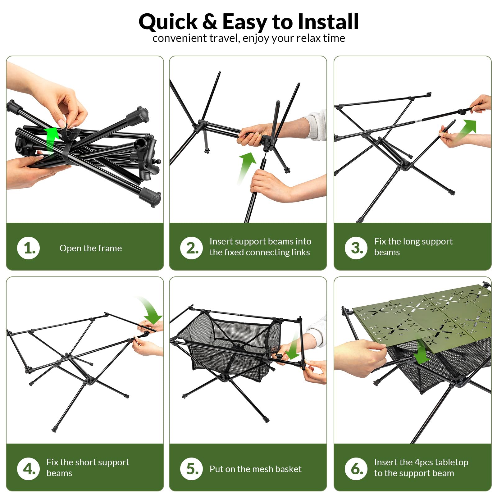**Ultralight Aluminum Folding Camping Table - Portable Outdoor Picnic Table with Carry Bag for Beach, Boat, Travel & BBQ - Compact & Durable for Camping, Hiking, Backpacking**    *(Use Cases: Perfect for outdoor cooking, picnics, beach trips, camping adventures, RV travel, tailgating, and backyard gatherings.)*