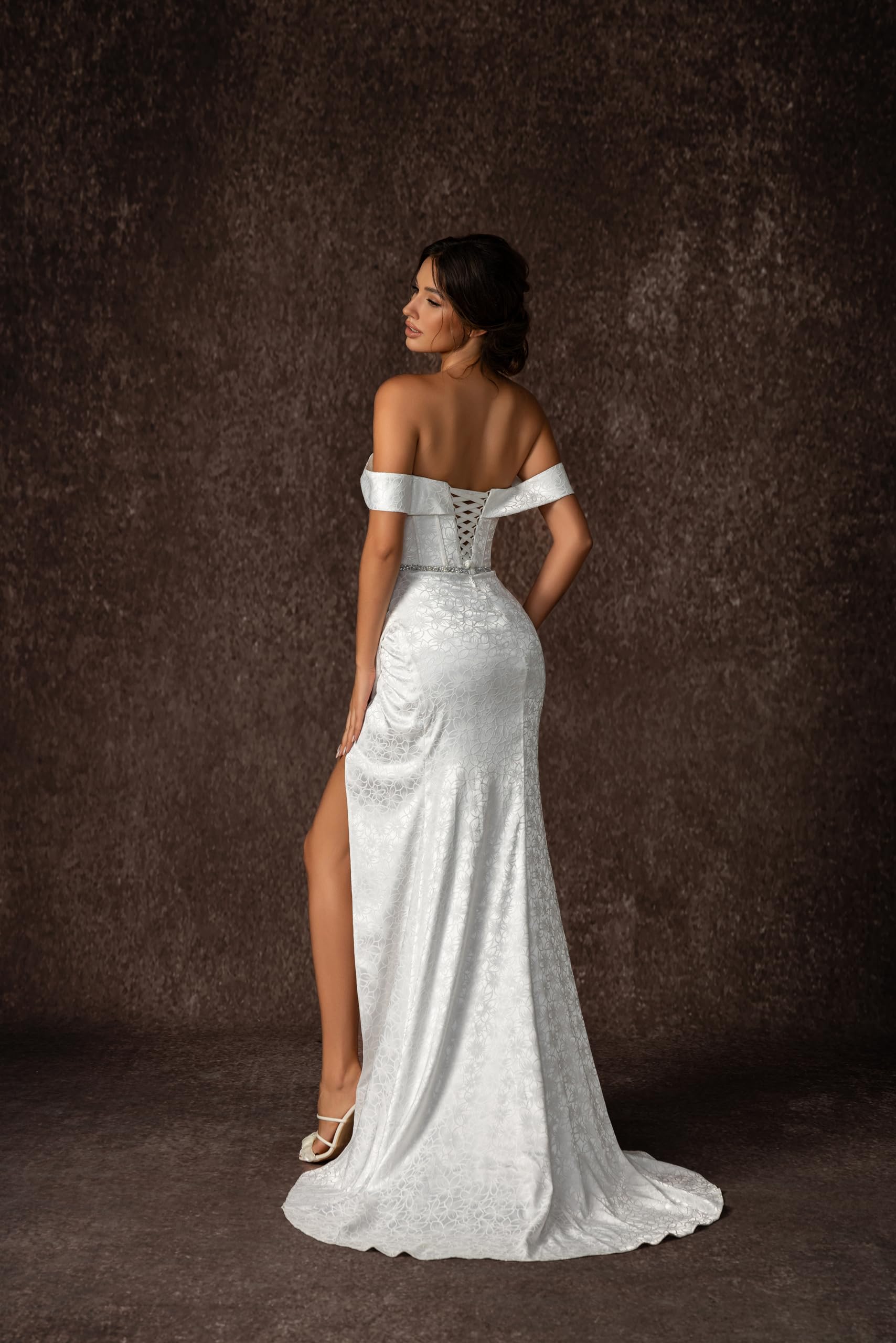Elegant One Shoulder Minimalist Wedding Dress for Women - Sexy Cocktail & Maxi Skirt Guest Dress for Bridal Shower, Evening Party & Special Occasions