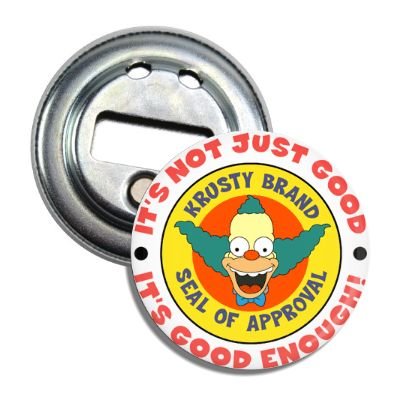 Krusty Seal of Approval Magnet Bottle Opener - Fun Novelty Bar Accessory for Fridge, Cooler & Home Decor | Perfect for Parties, Gifts & Beer Lovers
