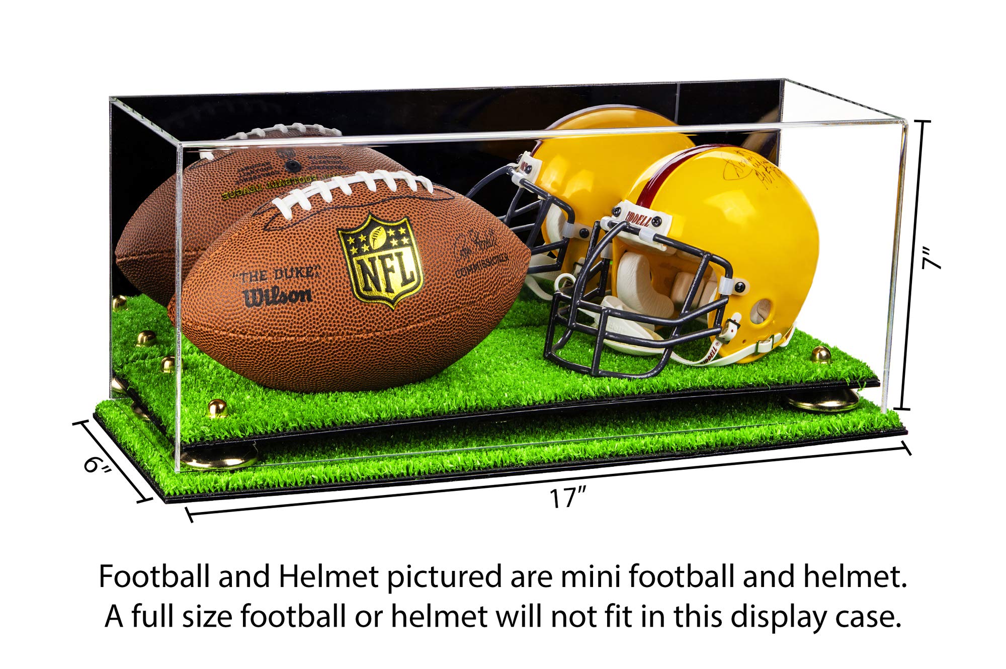 Mini Football Helmet Display Case - Acrylic Double Mini Helmet Holder for Collectibles & Decoration - Perfect for NFL Memorabilia, Sports Room Decor, and Gift Ideas