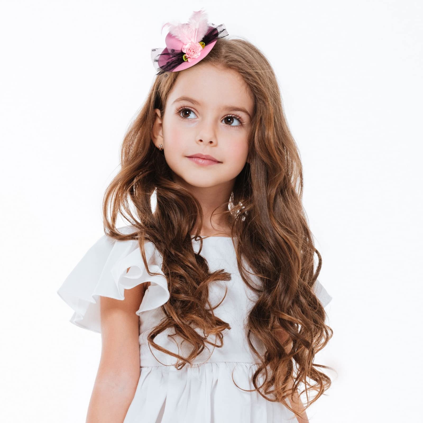 Juvale 6-Piece Mini Tea Party Hats for Women & Girls - Clip-On Hair Fascinators in 6 Colors (4 Inches) - Perfect for Bridal Showers, Birthday Parties, and Afternoon Tea Events