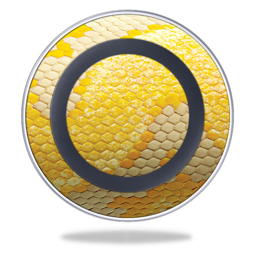 MightySkins Samsung Wireless Charger Skin Wrap - Albino Python Design Protective Cover Sticker | Compatible with Samsung Wireless Charging Pad | Perfect for Home, Office, and Travel Use