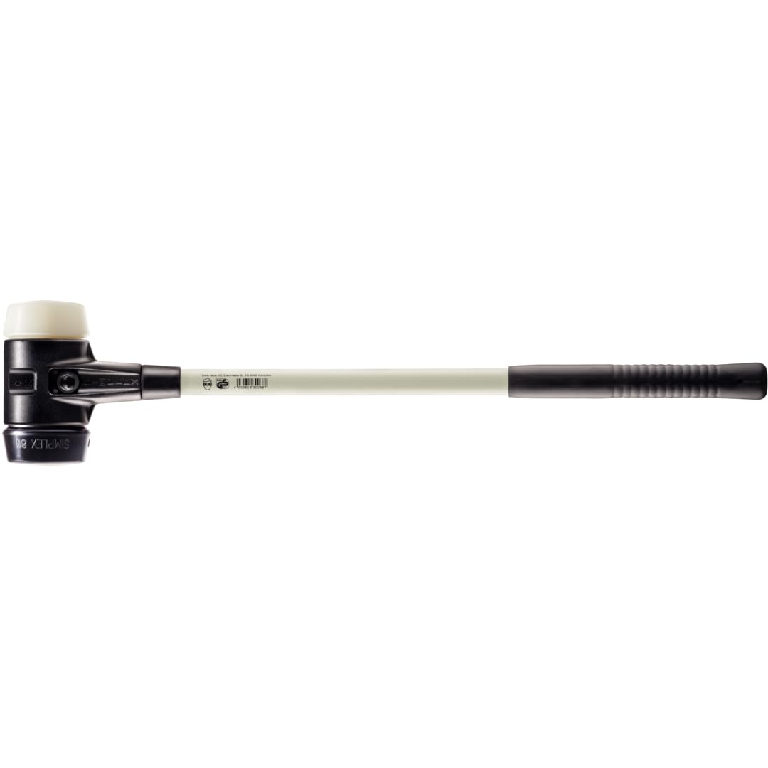 Halder 3728081 Rubber/Nylon Sledge Hammer with Cast Iron Housing - 80mm Multi-Color for Construction, Demolition & DIY Projects