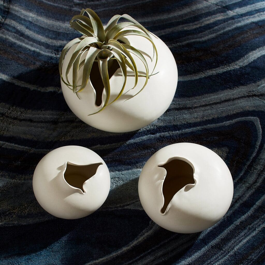 Cyan Design 11402 Tambora Vase - Small Off White Ceramic Vase for Home Decor, Wedding Centerpiece & Tabletop Display