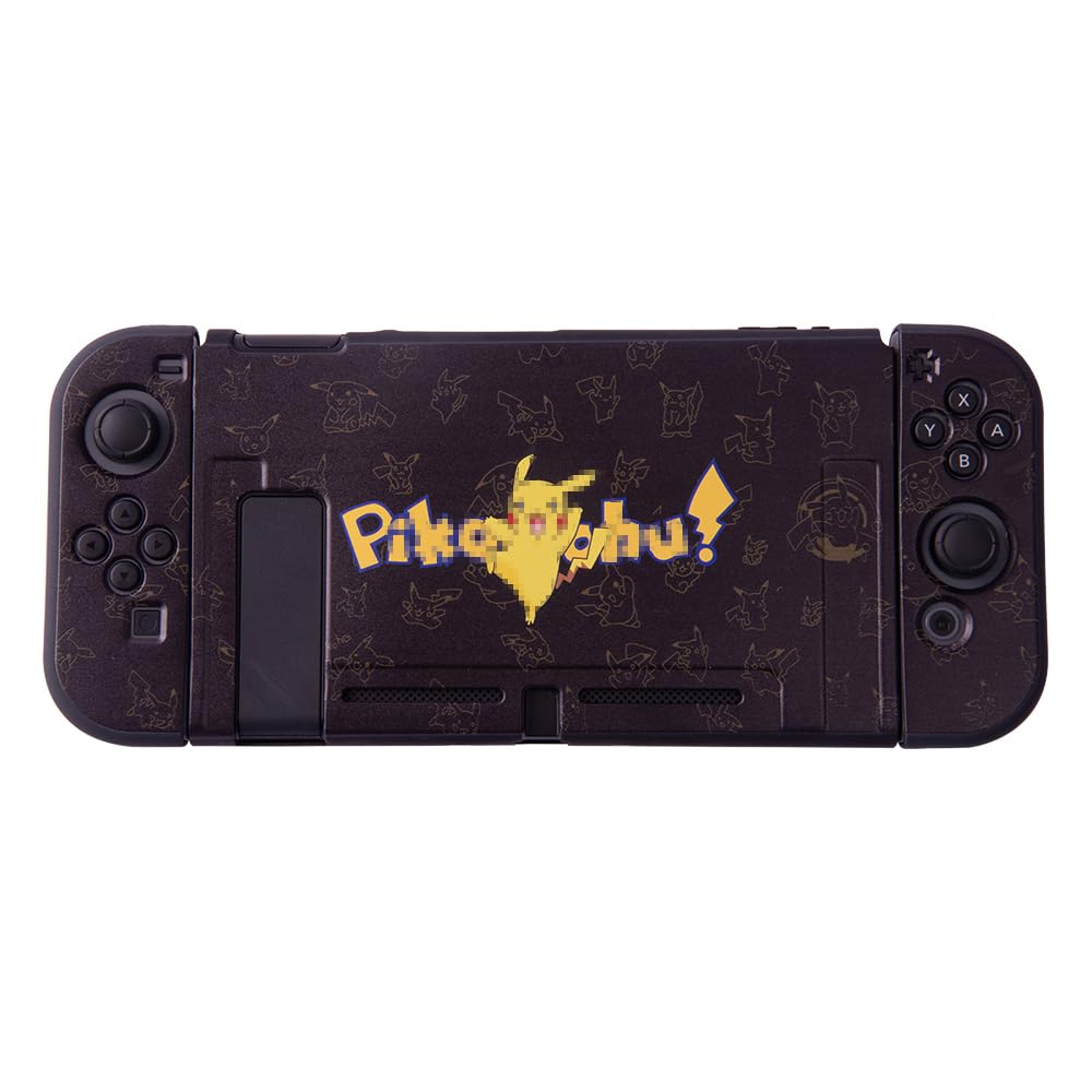 Cute Soft TPU Protective Case for Nintendo Switch - Anti-Slip Skin Grip Cover, Shockproof Hard Shell Dockable Case with Kawaii Pikachu Design - Perfect for Gaming, Travel & Everyday Protection