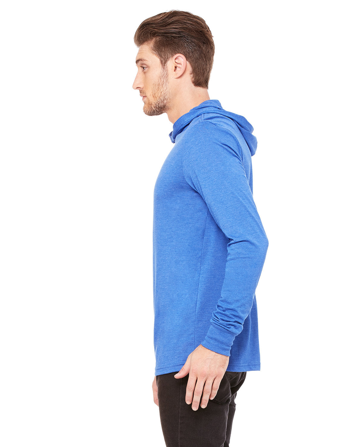 Bella + Canvas 3512 Unisex Jersey Long Sleeve Hoodie - Soft Cotton Pullover Sweatshirt for Men & Women - Perfect for Casual Wear, Gym, and Outdoor Activities