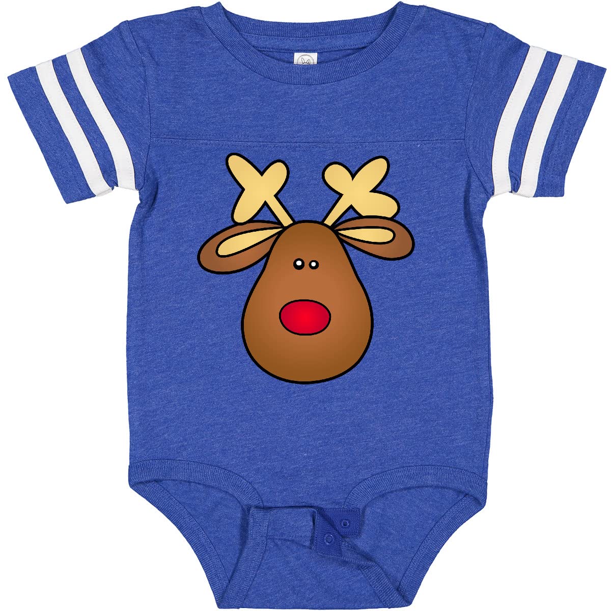 Inktastic Rudolph The Red Nose Reindeer Baby Bodysuit - Cute Christmas Outfit for Infants, Holiday Gift for Newborns - Perfect for Family Photos, Christmas Parties & Festive Celebrations