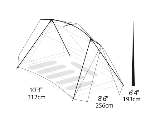 Eureka Timberline SQ Outfitter 6-Person Camping Tent - Lightweight, Waterproof & Spacious for Family Outdoor Adventures | Perfect for Hiking, Backpacking & Camping Trips