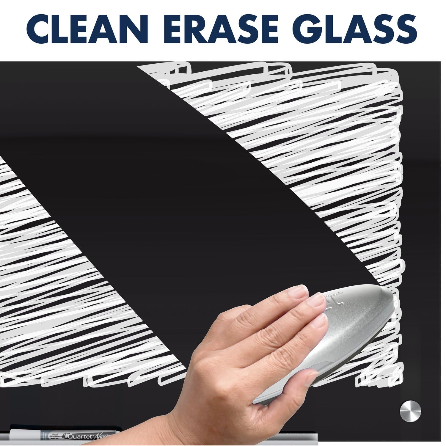 Quartet Magnetic Glass Whiteboard 72