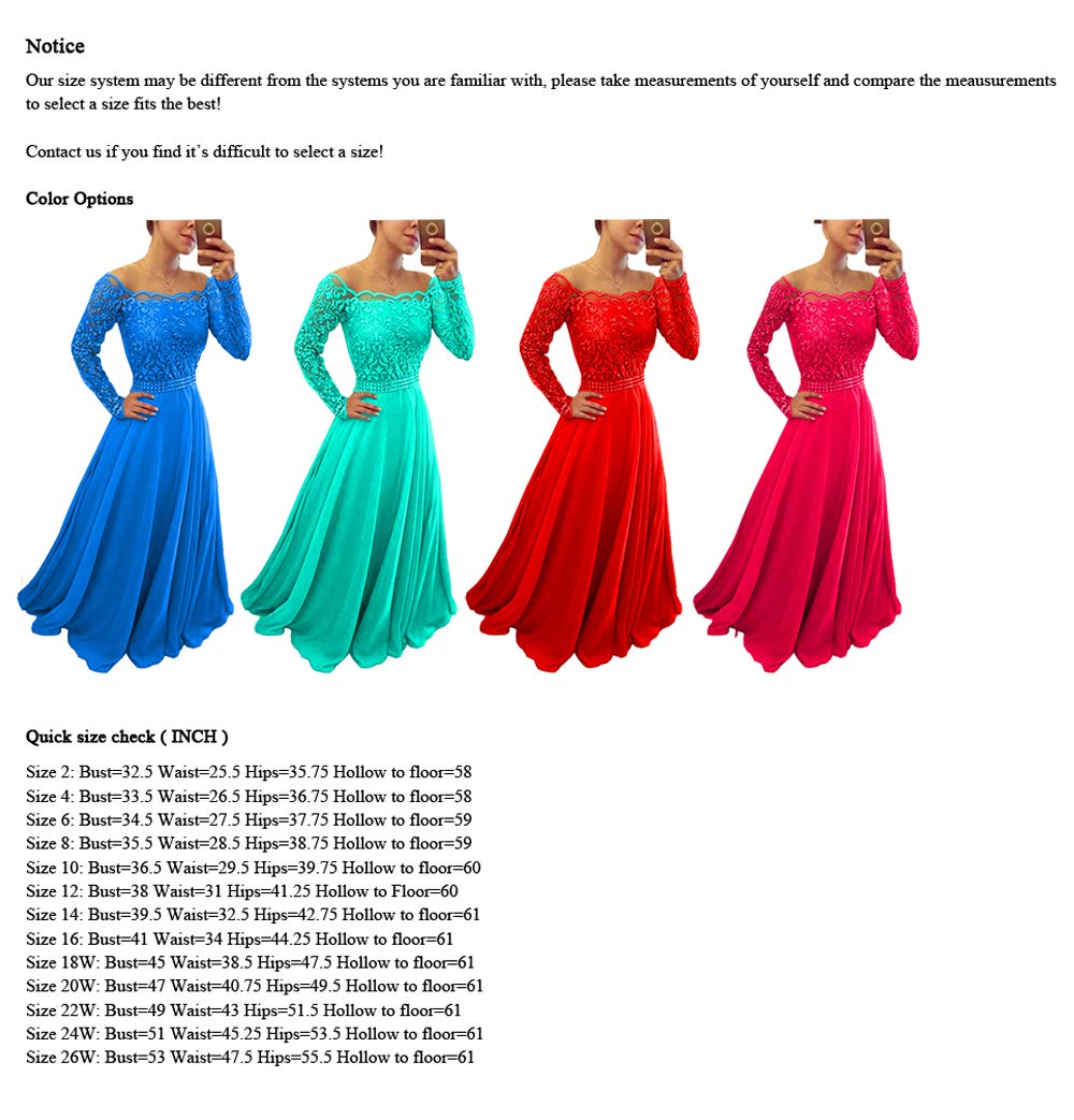 Elegant Women's Off Shoulder Long Sleeve Lace Beaded Evening Dress - A-Line Illusion Bridesmaid Gown for Weddings, Prom & Special Occasions