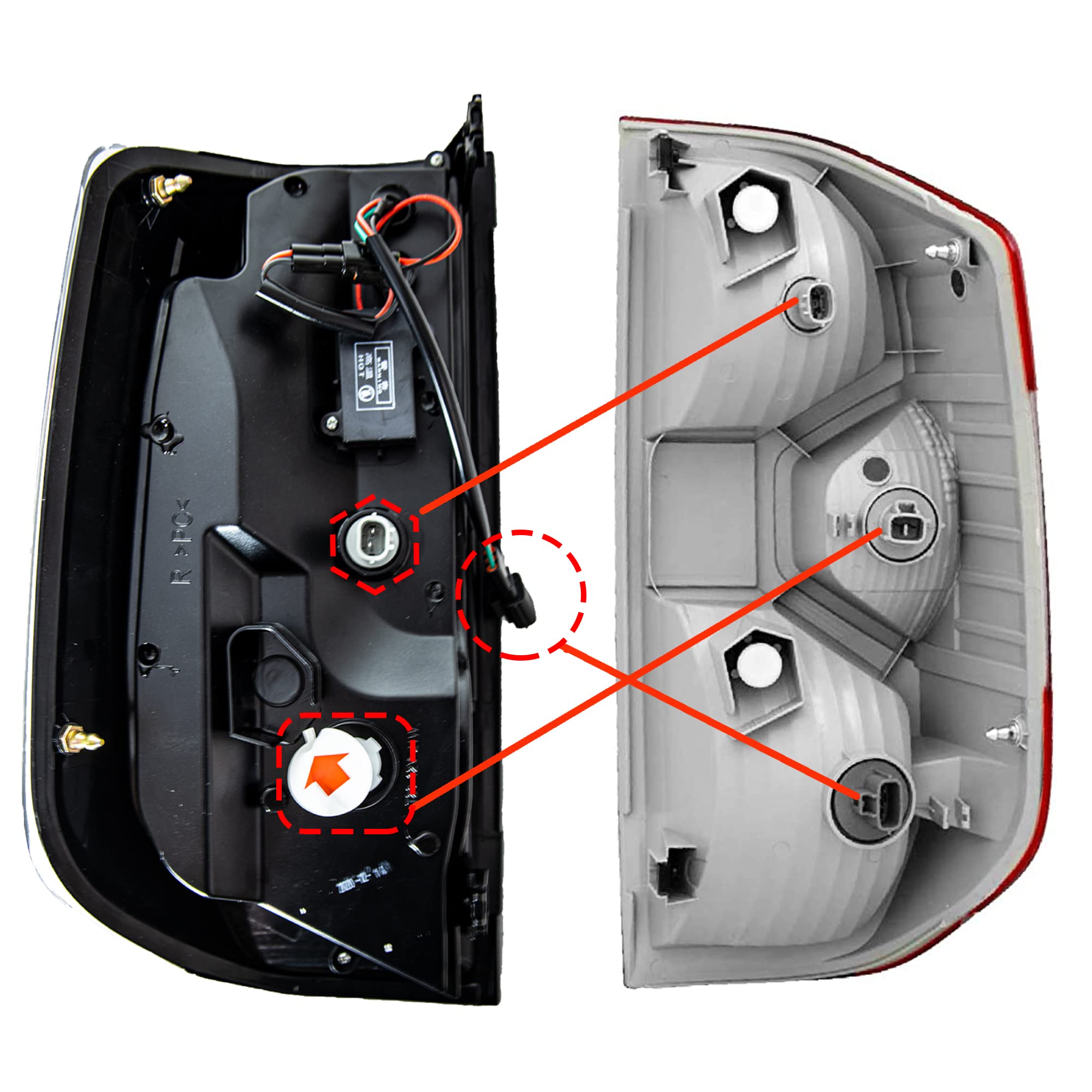 WOLFSTORM LED Tail Lights Assembly Replacement for 2014-2021 Toyota Tundra - Smoked Lens, Plug & Play, DOT Approved - Perfect for Off-Roading, Night Driving & Customization