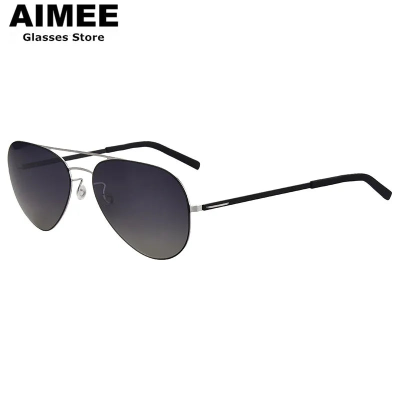 Aimee Women's Full Rim Oval Double Bridge Titanium Sunglasses 198001 - Stylish UV Protection Shades for Driving, Beach & Outdoor Activities