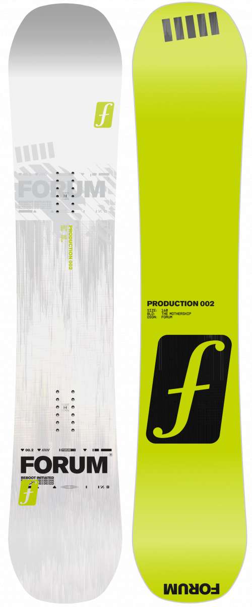 Forum Production 002 Freeride Snowboard 2024 - All-Mountain Powder Board for Men & Women | Perfect for Deep Snow & Backcountry Riding