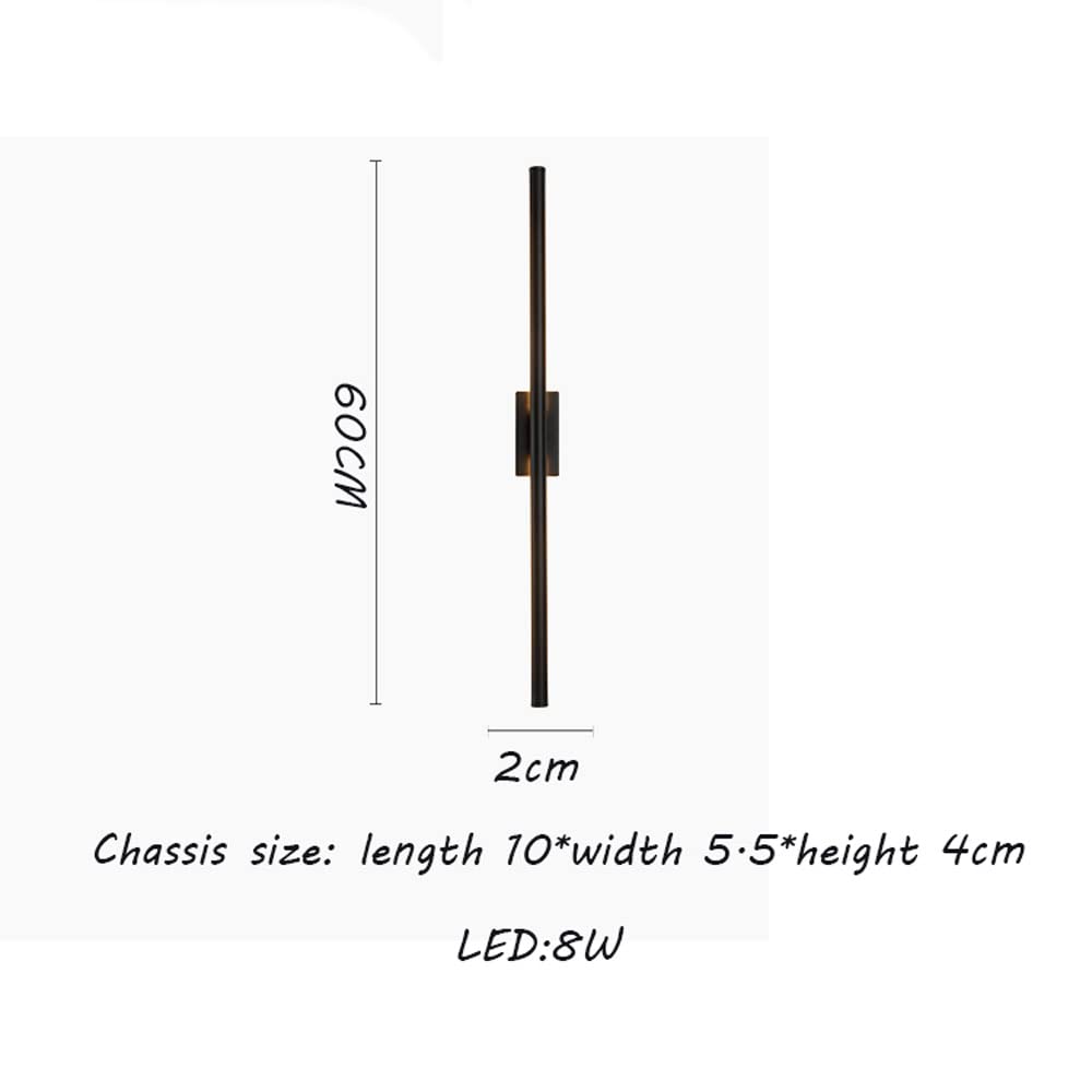 2 Pack Modern LED Linear Wall Light - Slim Bar Mirror Light for Bathroom, Corridor, Living Room, Bedroom & Indoor Spaces - Perfect for Ambient, Task & Accent Lighting