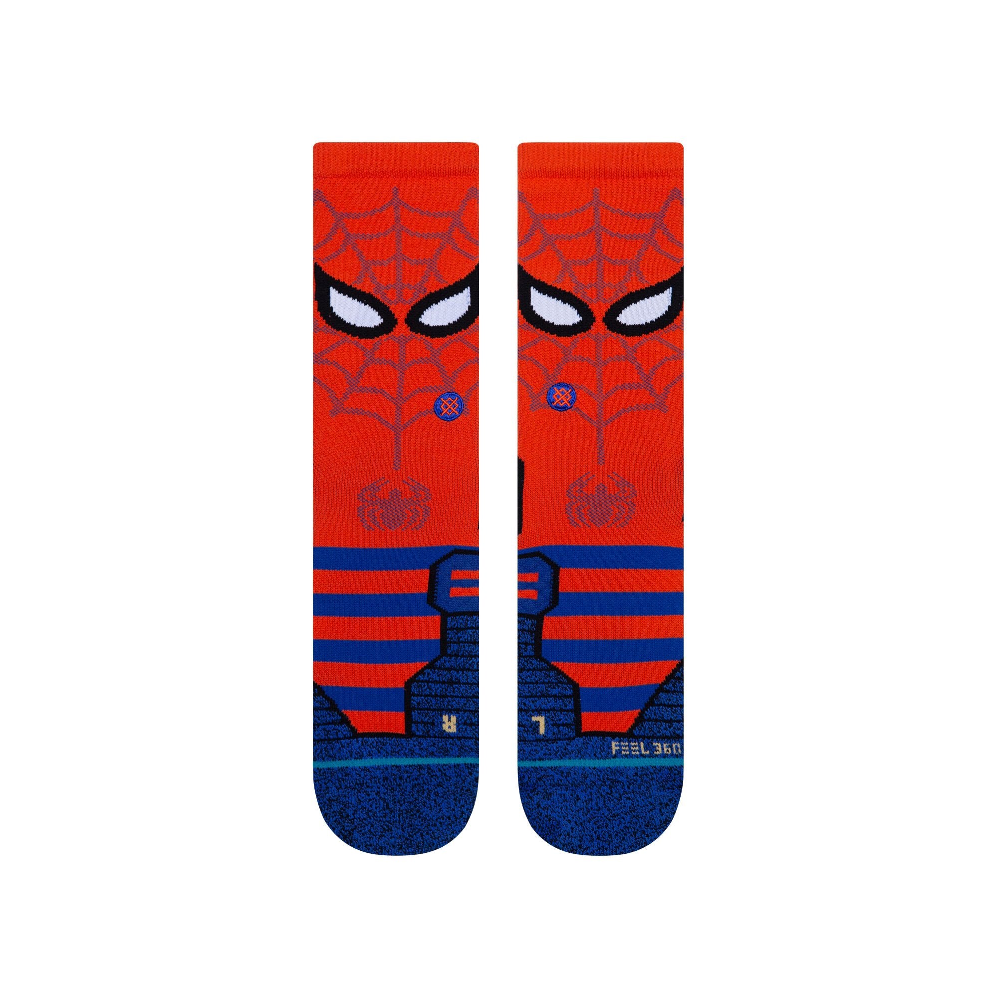 Stance Marvel Spiderman Crew Socks for Men & Women - Superhero Themed Cotton Socks for Everyday Wear, Cosplay & Gift Giving