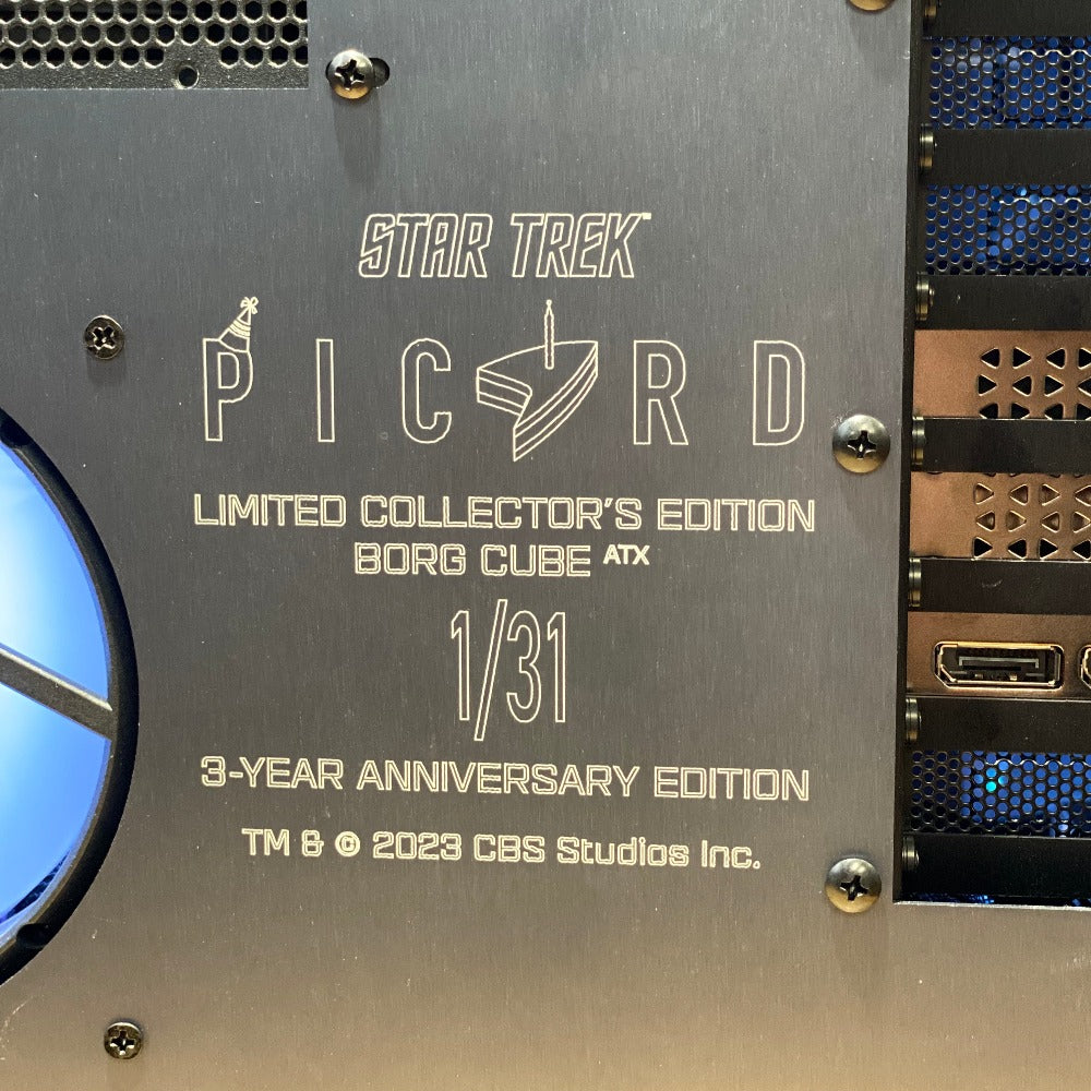Star Trek: Picard 3rd Anniversary Edition Borg Cube ATX PC Case - Premium Gaming Computer Case for Sci-Fi Fans | Perfect for Themed Gaming Setups & Star Trek Collectors