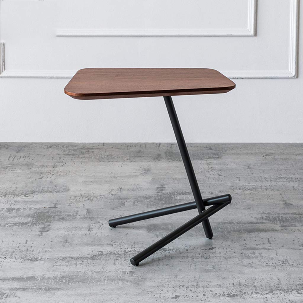 Nordic Style End Table, Side Table, Corner Coffee Table - Simple Modern Bedside Table & Laptop Desk for Balcony, Bedroom, Office - Sturdy Metal Base & Easy to Clean Surface - Perfect for Small Spaces, Reading Nooks & Home Decor