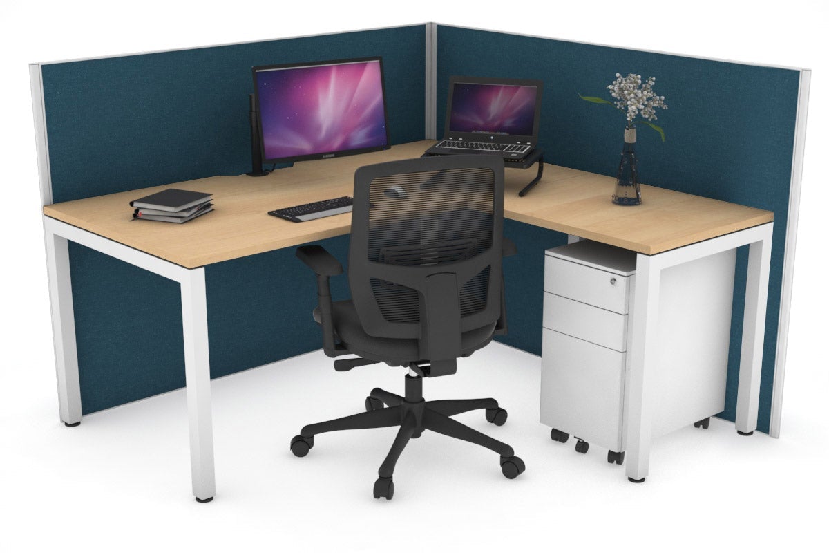 Horizon Quadro Square Legs L-Shaped Corner Office Desk - 55