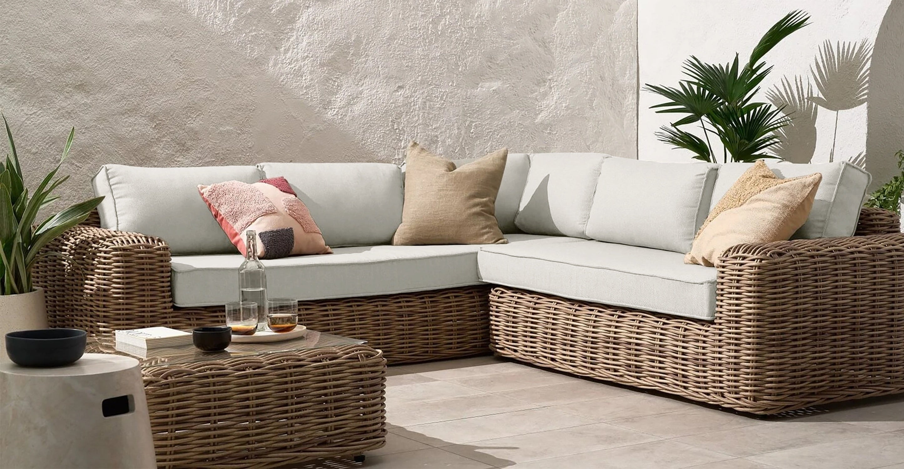 Modern Puglia Corner Sectional Sofa Set with Coffee Table - Comfortable L-Shaped Couch for Living Room, Lounge & Family Room - Perfect for Small Spaces & Home Decor