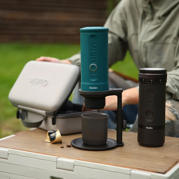 Portable Universal Coffee Stand - Adjustable Height & Foldable Design for Home, Office, and Travel | Perfect for Espresso Machines, Pour Over, and French Press Brewing