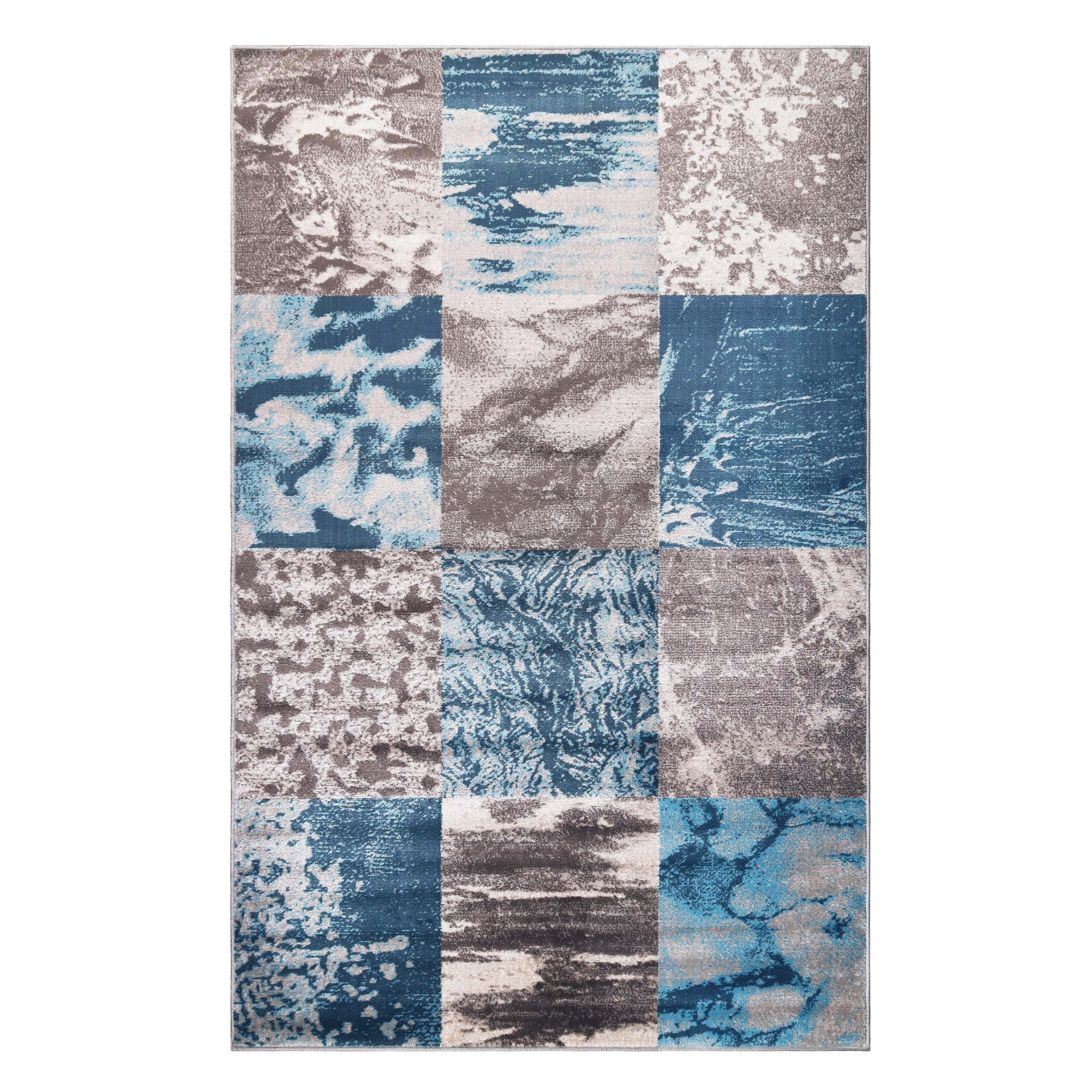 Brentwood Modern Abstract Indoor Area Rug - Soft Non-Slip Living Room Carpet for Bedroom, Dorm & Home Decor
